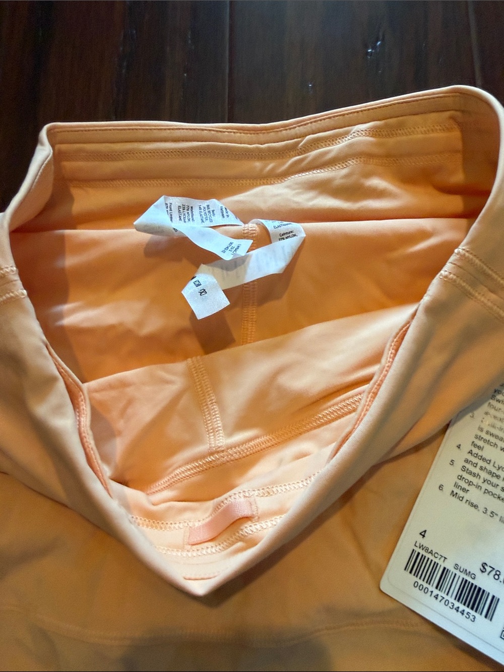 lululemon athletica Peach tennis skirt brand new - Picture 5 of 6